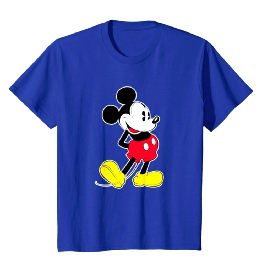 DISNEY Mickey Mouse Tshirt Royal Blue, Youth M (9-10)